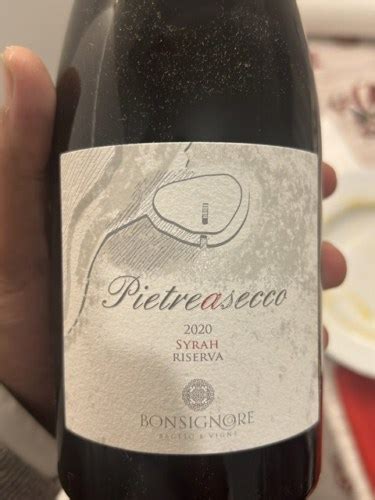 Bonsignore Pietreasecco Riserva Syrah Vivino US