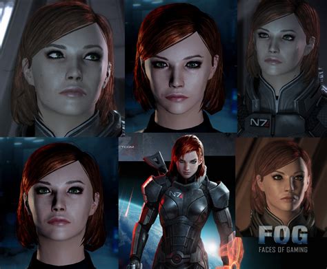 Commander Shepard Posted By Highlor3 Based On Me3 Default Femshep Mass Effect 2 Faces Of