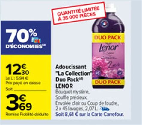 Promo Adoucissant La Collection Duo Pack Lenor Chez Carrefour