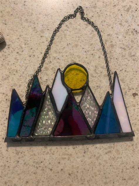 Inch Rocky Mountain Stained Glass Smokey Mountains Stained Etsy