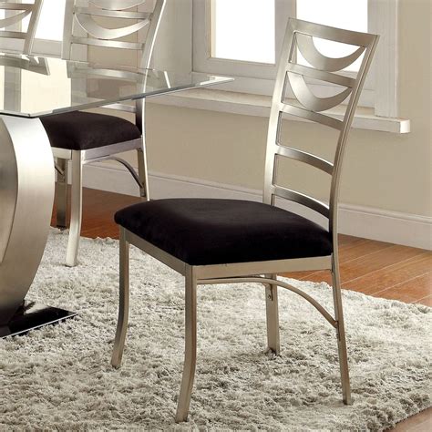 Furniture of America Caia Contemporary Black Dining Chairs Set of 2 ...