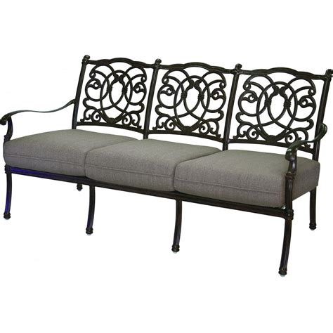 Darlee Florence 7 Piece Cast Aluminum Patio Conversation Seating Set