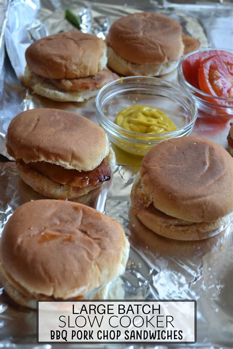 Slow Cooker Large Batch Barbecue Pork Chop Sandwiches Make The Best