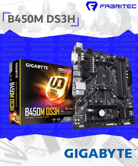 Motherboard Gigabyte B450m Ds3h B450m Ds3h Am4 Amd Corporacion Fabritec