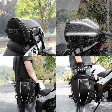 WOSAWE Motorcycle Rear Seat Bag Tail Bag Racing Carry Bag Motorbike