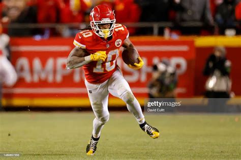 Isiah Pacheco Of The Kansas City Chiefs Carries The Ball Against The