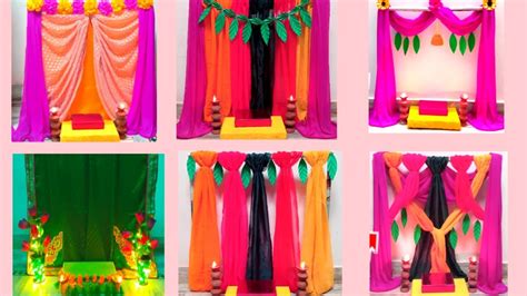 6 Pooja Backdrop Decoration Ideas With Dupatta And Saree For Any