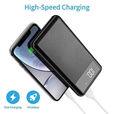 Portable Charger Elzle Ultra Slim Power Bank With Lcd Display Built