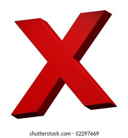 Letter X Red Alphabet Sign Font Stock Illustration 1544298356