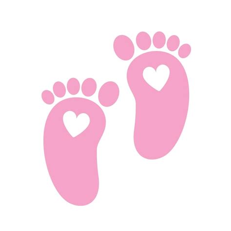 Premium Vector Pink Baby Footprint Baby Feet Icon