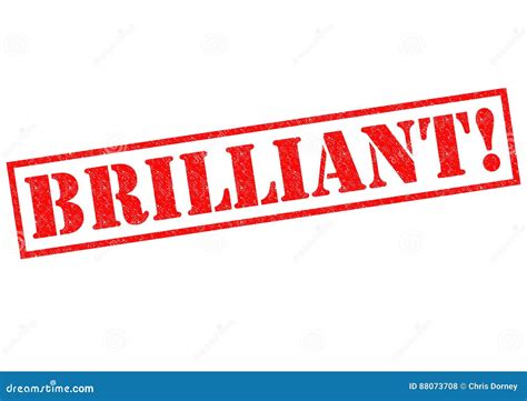 BRILLIANT! stock illustration. Illustration of superb - 88073708 