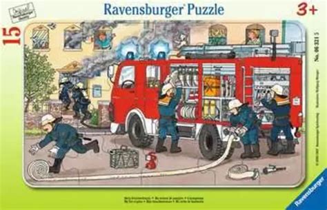 Ravensburger Puzzle Con Cornice Il Mio Camion Del Pompieri 15 Pezzi