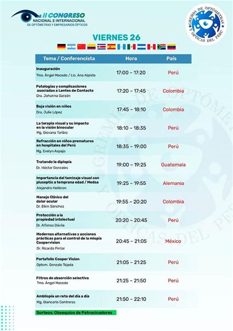 II CONGRESO NACIONAL E INTERNACIONAL DE OPTÓMETRAS Y EMPRESARIOS