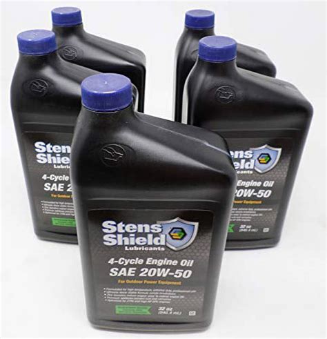 Stens Shield 5 Pack 770 250 SAE 20W 50 4 Cycle Engine Oil Quart