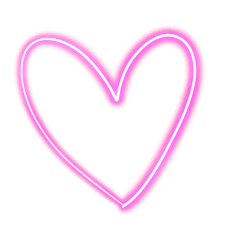 Neon Heart And Star Glowing Light 26803815 Png