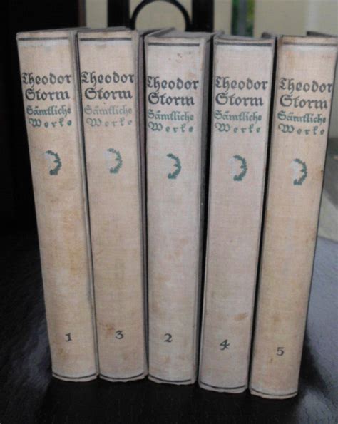 Theodor Storm Sämtliche Werke 5 Bänder eBay