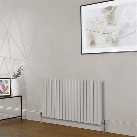 Milano Aruba Pearl White Horizontal Designer Radiator Various Sizes