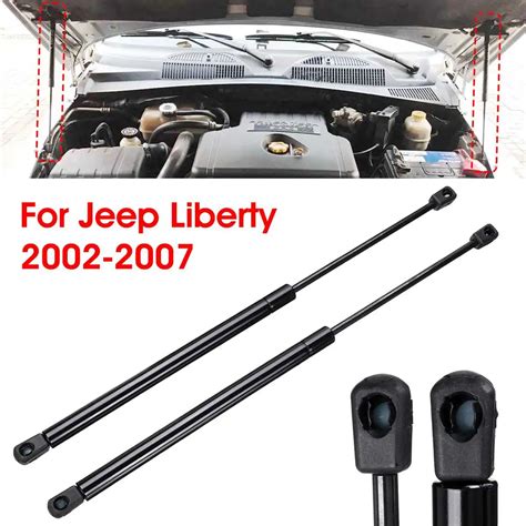 Pair Front Hood Gas Spring Lift Support Shocks Struts For Jeep