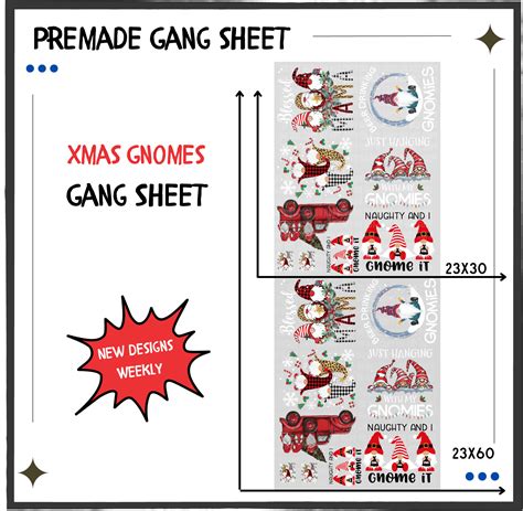 Premade Gang Sheet Xmas Gnomes Griffin Expressions