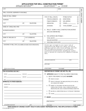 Fillable Online Hca Application For Well Construction Permit Fax Email