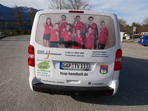 Teambus Der Handballer Endlich Bedruckt Tsv Partenkirchen