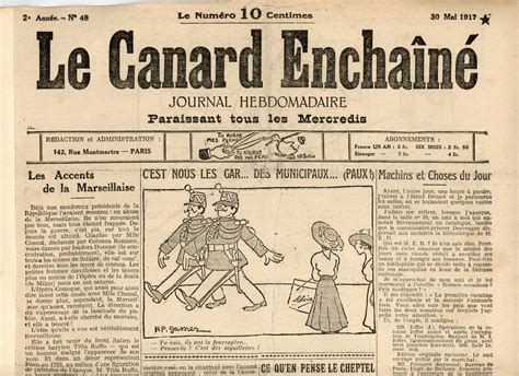 N 48 Du Canard Enchaîné 30 Mai 1917 Collection Journaux Anciens