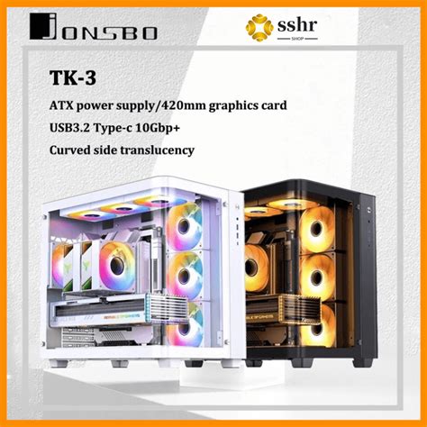 Jonsbo TK 3 ITX M ATX ATX สาหรบ PC Esports เกม PC กรณ Gamer ต