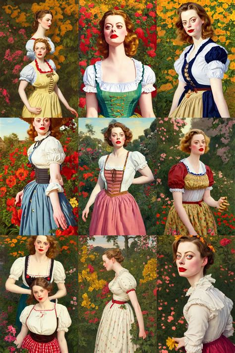 Gillian Jacobs Wearing A Skimpy Lowcut Folklore Dirndl Stable