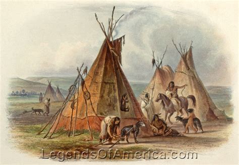 Legends Of America Photo Prints Plains Tribes Assiniboine Tipis