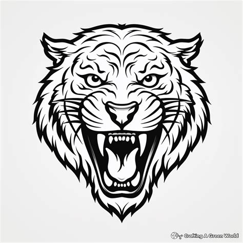 Tiger Face Coloring Pages - Free & Printable!