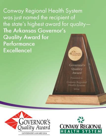 501 Life Magazine Conway Regional Achieves Governors Top Award For Quality