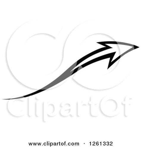 Clipart of a Black and White Arrow Design - Royalty Free Vector ...