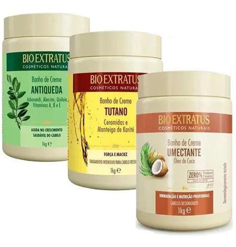 Kit Bio Extratus Cronograma Capilar Banho De Creme Kilos Umectante