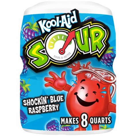 Kool-Aid Sour Shockin' Blue Raspberry Sugar-Sweetened Artificially Flavored Powdered Soft Drink ...