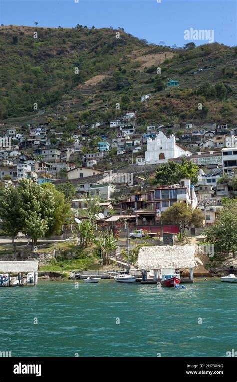 Village of San Antonio Palopo in Lake Atitlan Guatemala Stock Photo - Alamy