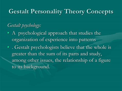 Solution Gestalt Therapy In Psychology Studypool