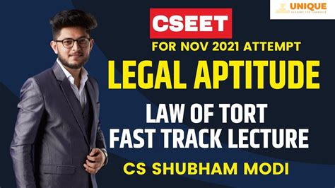 Cseet Legal Aptitude Law Of Tort Fast Track Lecture By Cs Shubham