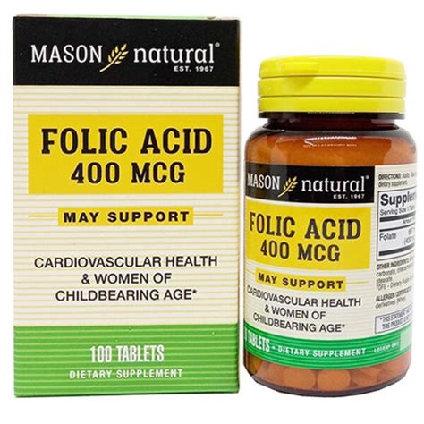 Folic Acid 400mcg Hỗ Trợ Tăng Cường Sức Khỏe