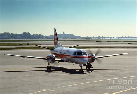 Trans World Express Saab A N Ba At Logan Photograph By Wernher