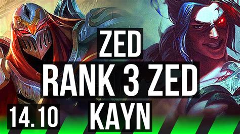 Zed Vs Kayn Jgl Rank Zed Legendary Na Master