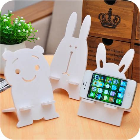 Diy Cell Phone Holder Wooden Cartoon Mobile Phone Holder Mobile Phone