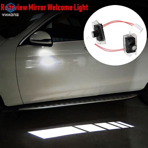 X Led Car Rearview Mirror Welcome Shadow Light Projector Light For