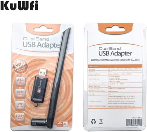 Kuwfi Usb Wifi Adapter Mbps Lan Dongle Ghz Ghz Wireless Ac