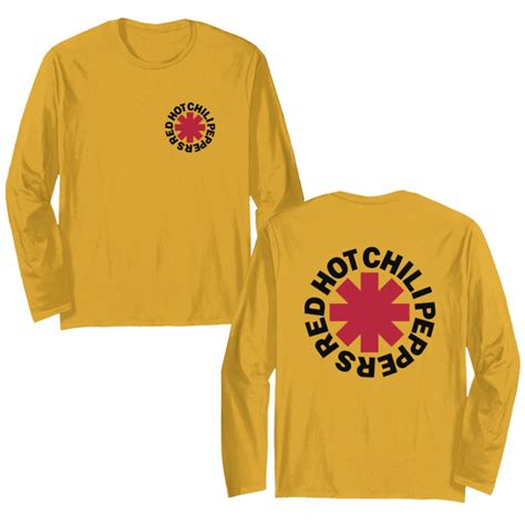 Red Hot Chili Peppers Unisex Double Sided Long Sleeves Worn Asterisk