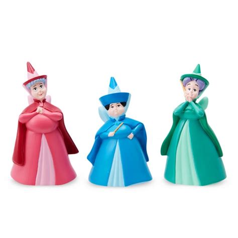 Flora Fauna And Merryweather Mini Figure Set Sleeping Beauty Disney Store