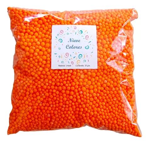 Bolitas Perlas Unicel Nieve Confeti Varios Colores Pz 30gr MercadoLibre