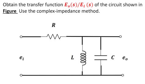 Solved Obtain The Transfer Function Eosei S Of The Circuit Chegg