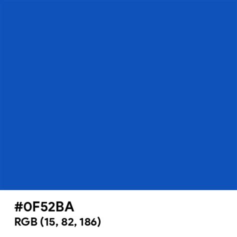 Sapphire color hex code is #0F52BA