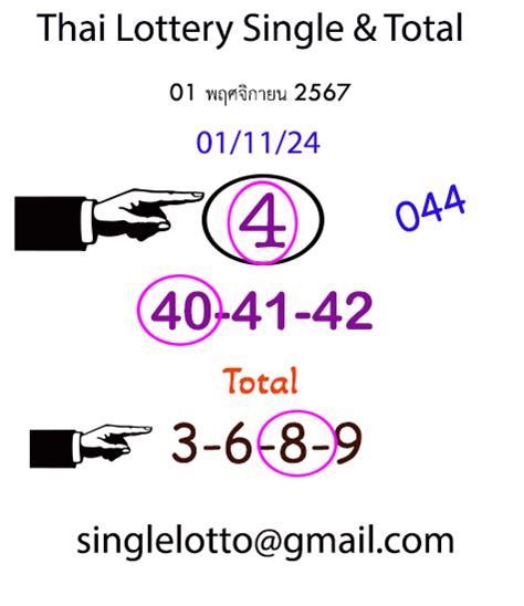 Thai Lottery Sure Win Digit Tips Single Or Total Tips Thai