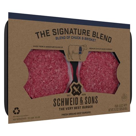 Schweid Sons Certified Angus Beef Chuck Brisket Patty Oz Shipt